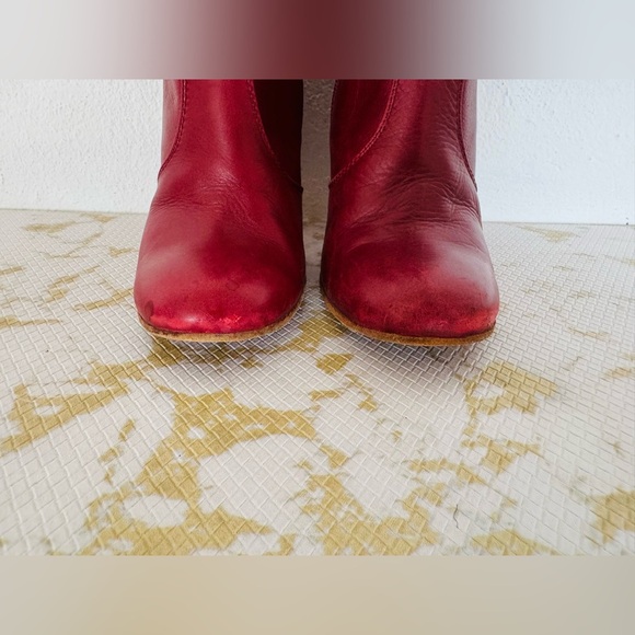 🔥🔥FINAL CLEARENCE🔥🔥 MARC JACOBS Made in Italy Red Leather Bootie - Picture 8 of 14